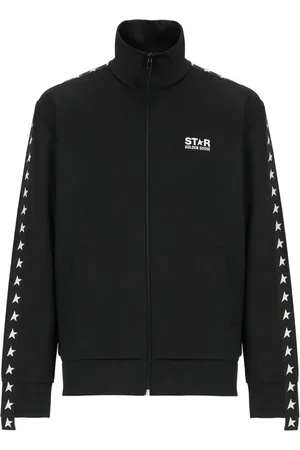 Golden Goose Homme, Sweatshirts et sweats à capuche, Noir, Taille: XL Pull Noir avec Col Montant Fermeture Éclair