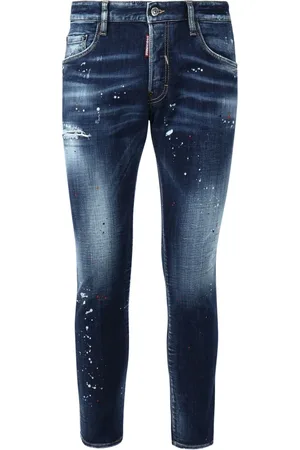 Dsquared2 Homme, Jeans, Bleu, Taille: 2XL Jean Bleu à Effet Délavé