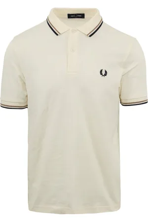 Fred Perry Homme, Tops, Blanc, Taille: M Polo Classique à Double Liseré