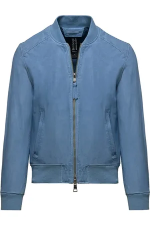 Bomboogie Homme, Vestes, Bleu, Taille: S Blouson Bomber en Cuir Jams
