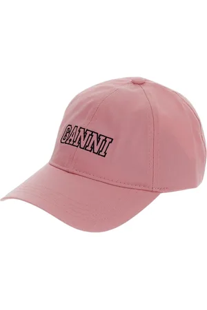 Ganni Femme, Accessoires, Rose, Taille: ONE Size Chapeau en coton