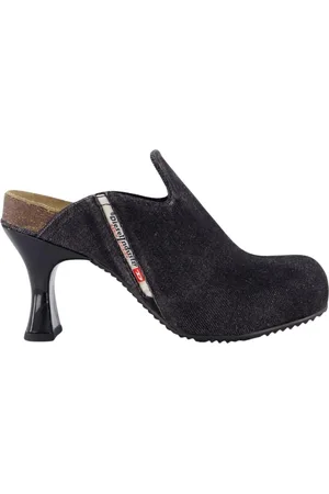 Diesel Femme, Chaussures, Noir, Taille: 38 EU Mules en denim Woodstock