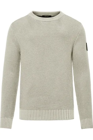 Bomboogie Homme, Pulls, , Taille: L Pull en coton teint à froid à col rond