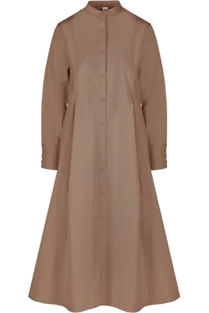 Bomboogie Femme, Robes, Rose, Taille: 40 FR Robe Chemise Décontractée à Col Mandarin