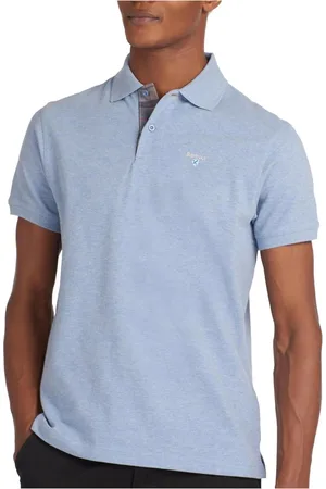 Barbour Homme, Tops, Bleu, Taille: L Polo Uni Deux Boutons