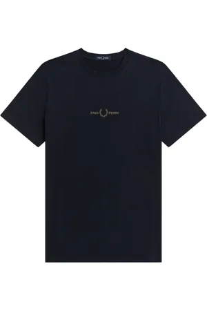 Fred Perry Homme, Tops, Bleu, Taille: M T-shirt Logo Brodé