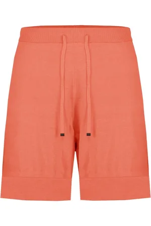 Bomboogie Femme, Shorts, Rouge, Taille: 38 FR Bermuda en maille de lin et coton