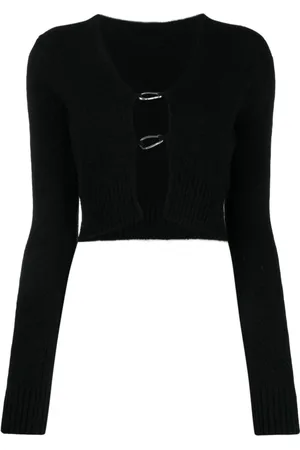Heron Preston Femme, Tops, Noir, Taille: 40 FR Gilet Cardigan Ouvert