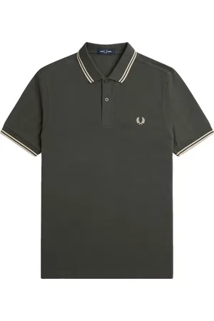 Fred Perry Homme, Tops, Bleu, Taille: L Polo Slim Fit à Double Liseré