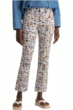 GANT Femme, Jeans, Multicolore, Taille: W27 Jean Évasé Imprimé Drapeau
