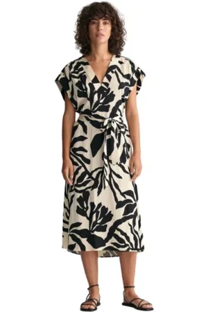 GANT Femme, Robes, Multicolore, Taille: 36 FR Robe Midi Imprimée