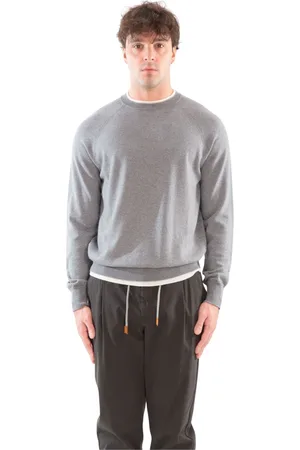 ELEVENTY Homme, Pulls, Gris, Taille: M Pull en Maille Côtes Contrastées