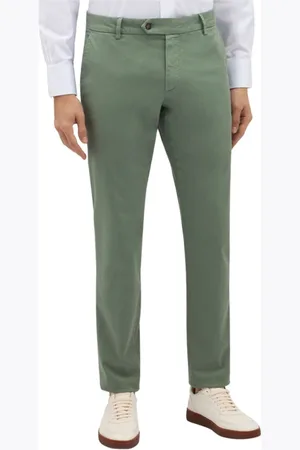 Brooks Brothers Homme, Pantalons, Vert, Taille: W33 Chinos Verts en Coton Stretch