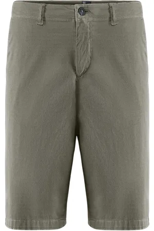 Bomboogie Homme, Shorts, Vert, Taille: W31 Short Bermuda Chino en Piqué de Coton Stretch