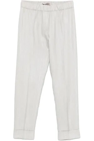 D.EXTERIOR Femme, Pantalons, Gris, Taille: 42 FR Pantalon Gris en Lin Chic