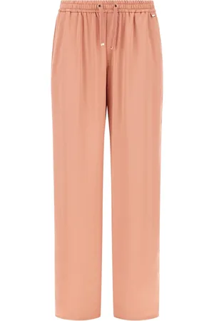 HERNO Femme, Pantalons, Rose, Taille: 36 FR Pantalon Chic Rose en Crêpe Torsadé