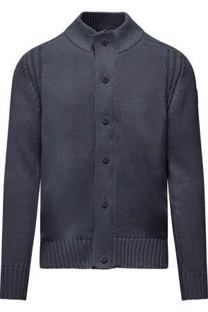 Bomboogie Homme, Pulls, Bleu, Taille: S Cardigan à col montant