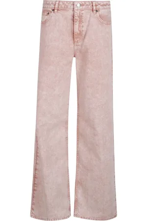 Michael Kors Femme, Jeans, Rose, Taille: 38 FR Jean Large Jambe