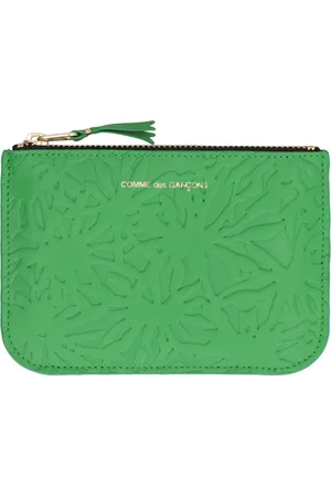 Comme des Garçons Homme, Accessoires, Vert, Taille: ONE Size Portefeuille Forêt Embossée