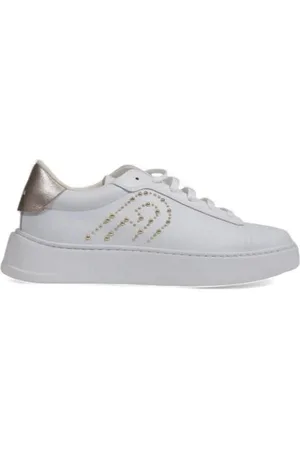 Furla Femme, Chaussures, Blanc, Taille: 37 EU Baskets en cuir polyuréthane