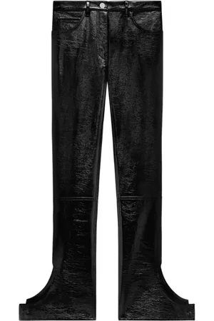 Courrèges Femme, Pantalons, Noir, Taille: 40 FR Pantalon Vinyle Inversé
