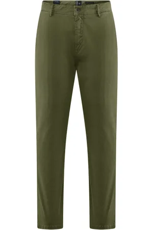 Bomboogie Homme, Pantalons, Vert, Taille: W32 Pantalon Chino en Gabardine avec Micro Imprimé