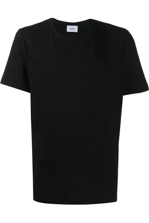 Dondup Homme, Tops, Noir, Taille: S T-shirt Col Rond avec Plaque Logo