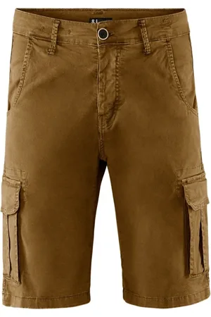 Bomboogie Homme, Shorts, Brun, Taille: W38 Short Cargo en Gabardine de Coton