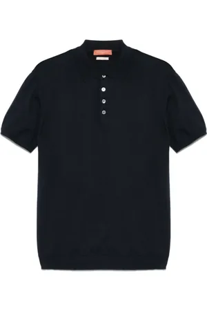 Daniele Fiesoli Homme, Tops, Bleu, Taille: L T-shirt Bleu en Coton Design Élégant