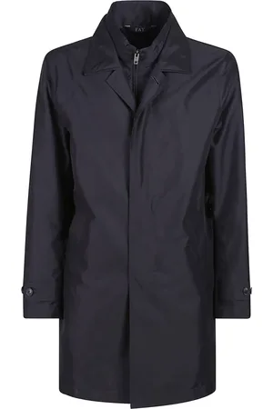 FAY Homme, Manteaux, Noir, Taille: 2XL Veste Croisée Double pour un Style Matinal