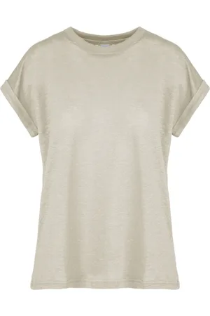 Bomboogie Femme, Tops, , Taille: 36 FR T-shirt à Manches Reversées et Col Rond