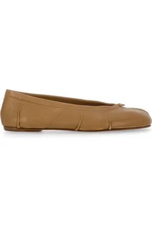Maison Margiela Femme, Chaussures, Brun, Taille: 36 EU Ballerines en Cuir avec Bout Tabi