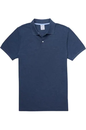 Brooks Brothers Homme, Tops, Bleu, Taille: S Polo Piqué Coupe Slim à Manches Courtes