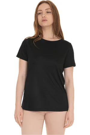 FAY Femme, Tops, Noir, Taille: 38 FR T-shirt à Manches Courtes en Jersey