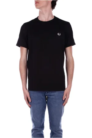 Fred Perry Homme, Tops, Noir, Taille: 2XL T-Shirt Logo Avant