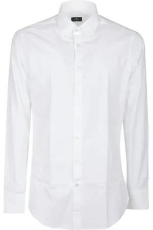 Etro Homme, Chemises, Blanc, Taille: 5XL Chemise à Boutons à Manches Longues avec Logo