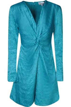 Ganni Femme, Robes, Bleu, Taille: 36 FR Robe Bleue