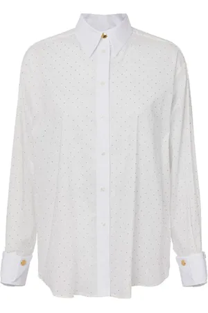 Elisabetta Franchi Femme, Blouses et Chemises, Blanc, Taille: 42 FR Chemise Blanche Élégante