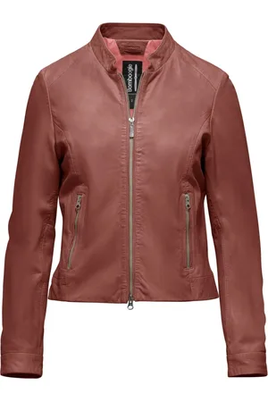 Bomboogie Femme, Vestes, Rouge, Taille: 42 FR Blouson en cuir