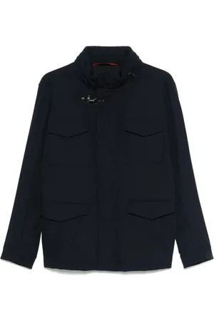 FAY Homme, Vestes, Bleu, Taille: M Veste Terrain Bleue avec Fermeture Éclair
