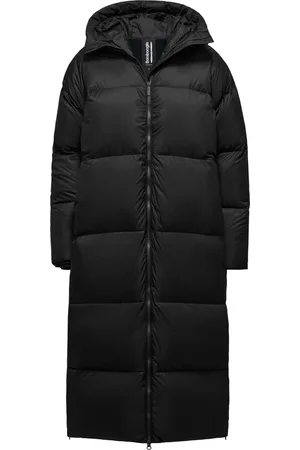Bomboogie Femme, Manteaux, Noir, Taille: 40 FR Longue Doudoune à Capuche