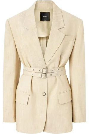 Pinko Femme, Vestes, , Taille: 36 FR Veste Boutonnée Avec Ceinture