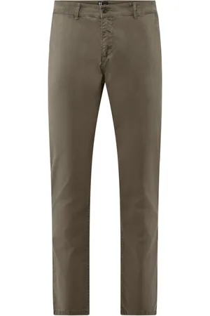 Bomboogie Homme, Pantalons, Gris, Taille: W38 Pantalon Spy Slim Fit en Satin de Coton Stretch