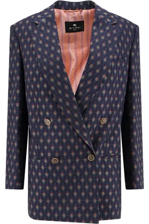 Etro Femme, Vestes, Multicolore, Taille: 34 FR Blazer Croisé Motif Intégral