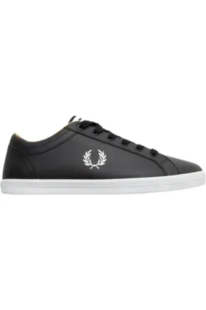 Fred Perry Homme, Chaussures, Noir, Taille: 41 EU Baskets en cuir Baseline