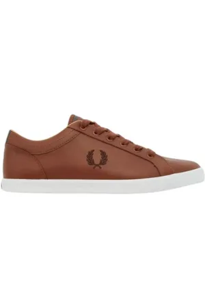 Fred Perry Homme, Chaussures, Brun, Taille: 41 EU Baseline Leather Tennis Chaussures
