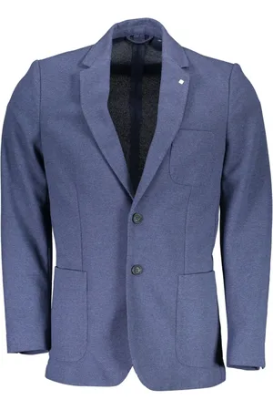 GANT Homme, Vestes, Bleu, Taille: L Veste Classique en Coton Bleu