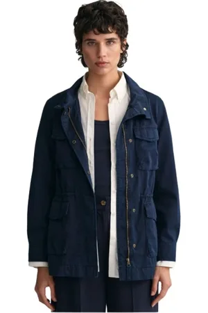GANT Homme, Vestes, Bleu, Taille: L Veste de style militaire en coton délavé