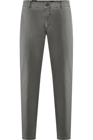 Bomboogie Homme, Pantalons, Gris, Taille: W40 Pantalon Chino en Gabardine de Coton
