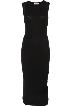 Jil Sander Femme, Robes, Noir, Taille: 38 FR Robe Longue Noire
